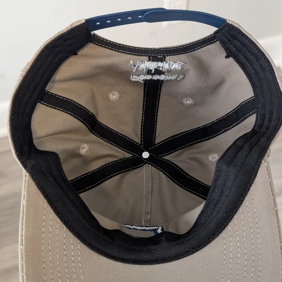 Tan Cap with Blue Lettering - Picture 3 of 3